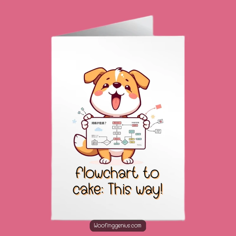 Free Printable Birthday Card: Funny Dog Flowchart DIY Gift for Your Smarty Pants Pal!
