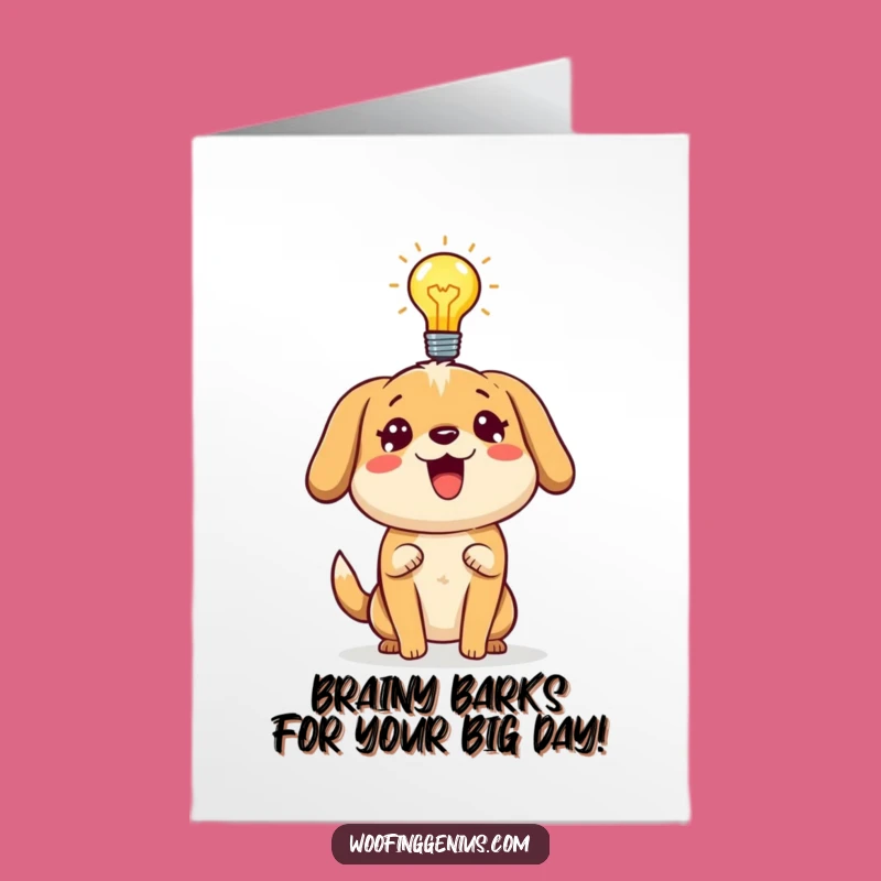 Free Printable Birthday Card: Funny Dog Idea Lightbulb - Perfect Downloadable Gift!