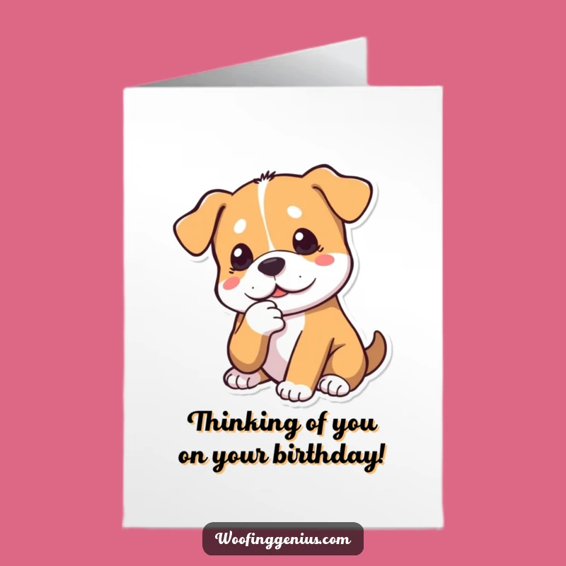 Free Printable Birthday Card: Thinking Dog Funny Downloadable Greeting Gift!