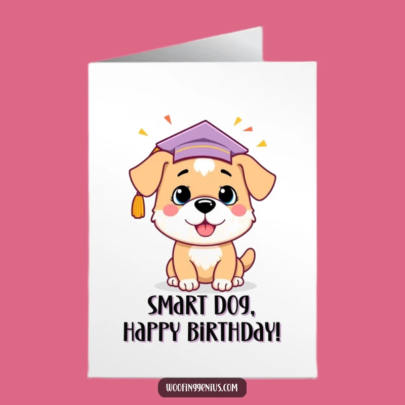Free Printable Dog Birthday Card: Grad Idea Pup Funny Downloadable Gift
