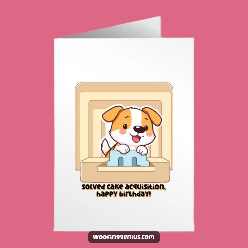 Free Printable Smart Dog Birthday Card: Puzzle Master Funny Downloadable Gift