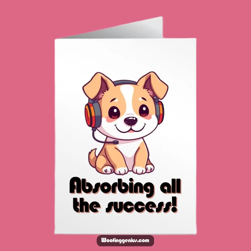 Focused Dog Learning Free Printable Congrats Card - Celebrate Achievements Downloadable