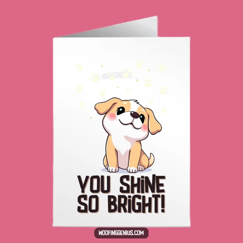 Free Printable Star Dog Congrats Card - Celestial DIY Downloadable