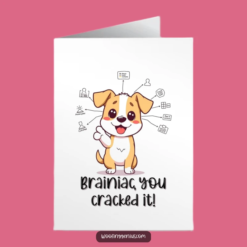 Genius Dog Congrats Card: Free Printable for Celebrating Big Ideas