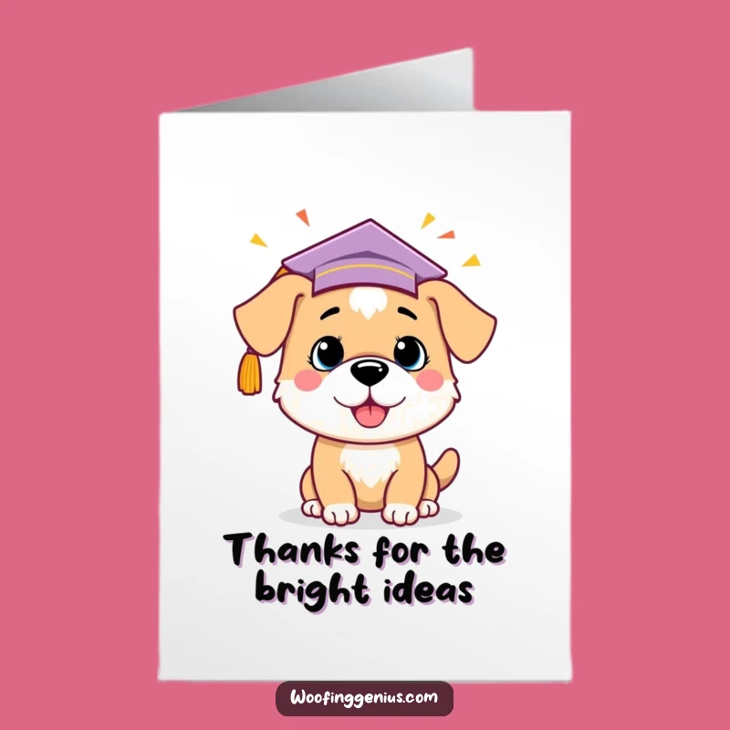 Free Printable Dog Thank You Card: Grad Idea Pup Funny Downloadable Gift