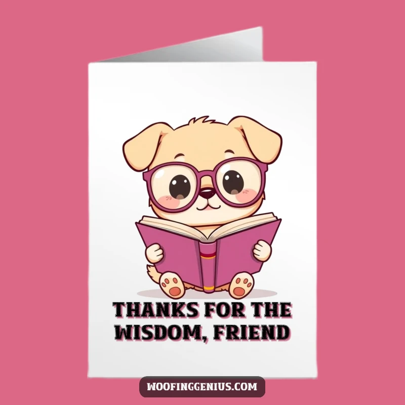 Free Printable Kawaii Dog Thank You Card: Funny Gift Downloadable