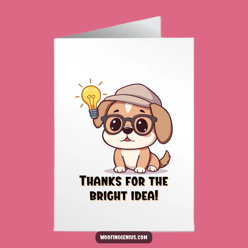 Free Printable Thank You Card: Smart Dog Pondering - Thoughtful Downloadable