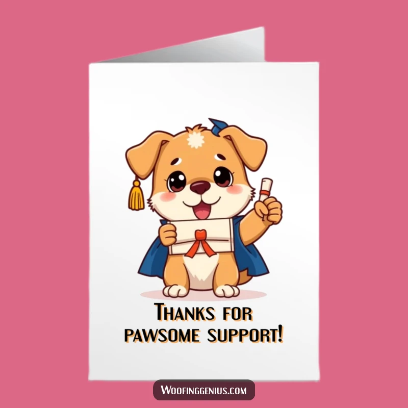 Thank You Pup Card: Free Printable for Expressing Gratitude Hilariously