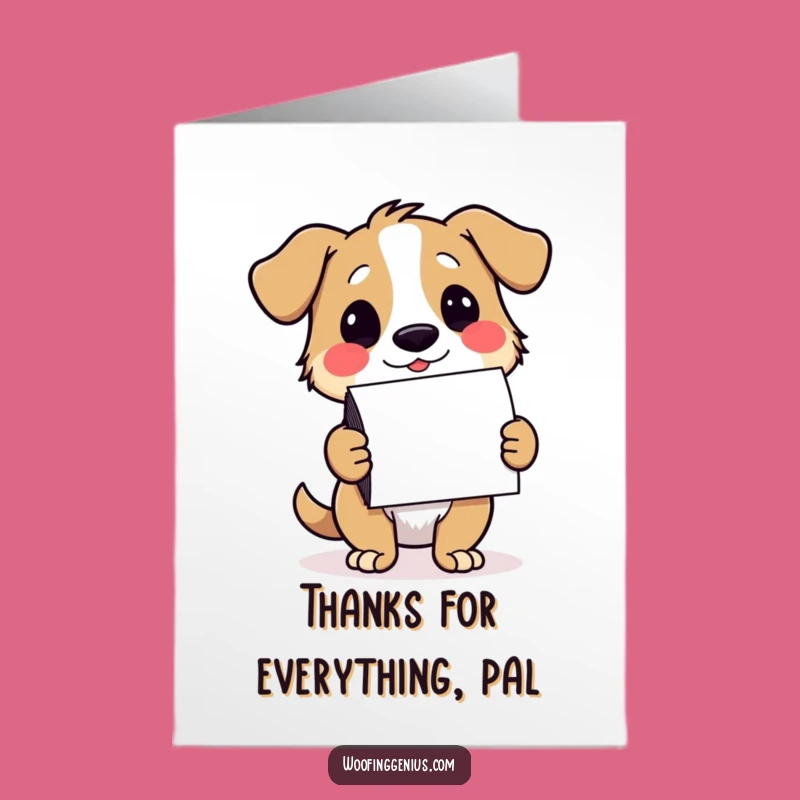 Free Printable Thank You Card: Winking Dog with Notecards Funny Downloadable Gift