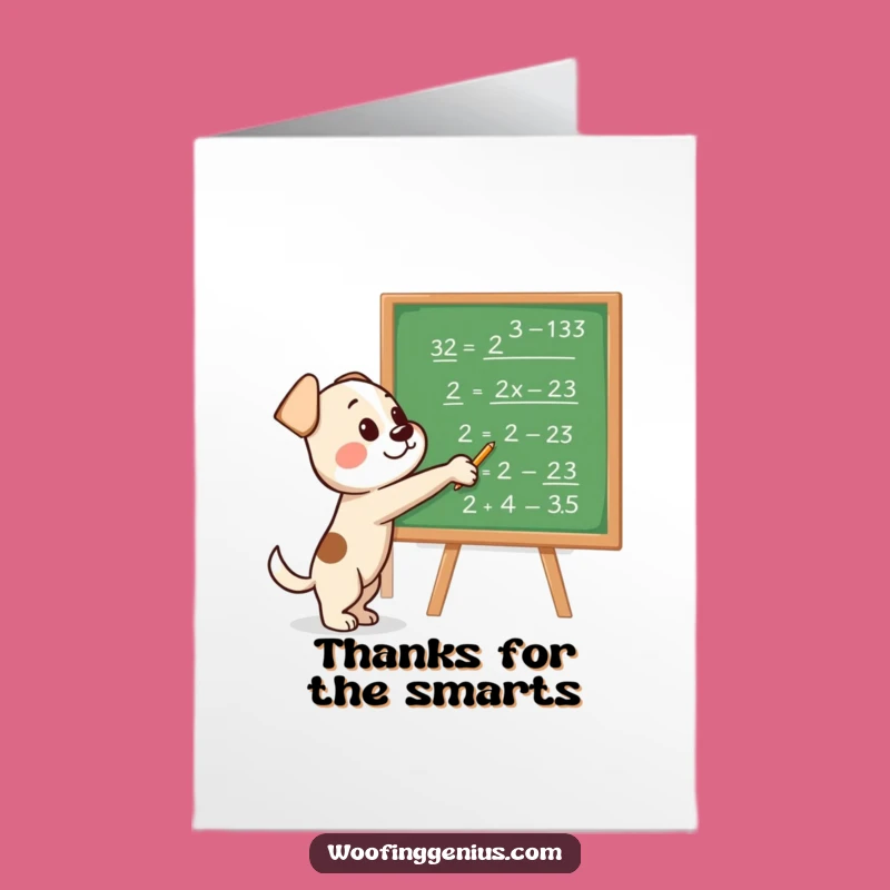 Free Printable Thank You Card: Dog's Smart Thanks Equation!