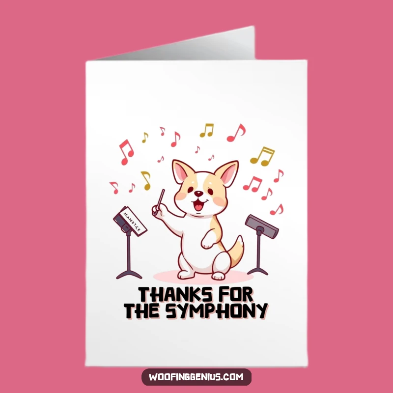 Free Printable Conductor Dog Thank You Card: Funny DIY Downloadable Gift for Appreciators!