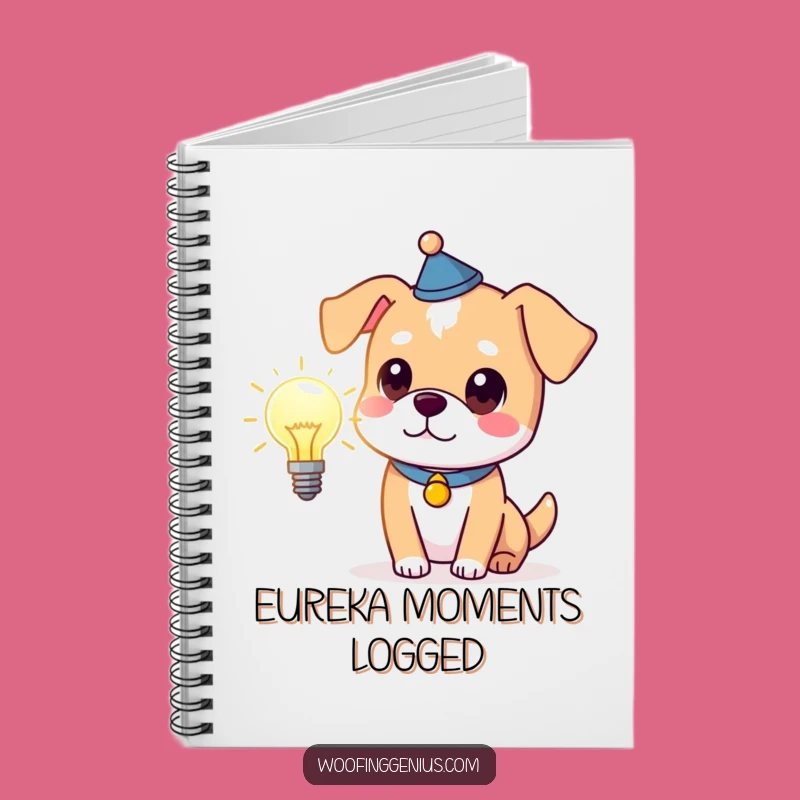 Funny Dog Lightbulb Notebook - Jot Down Bright Ideas with Humor, Gift