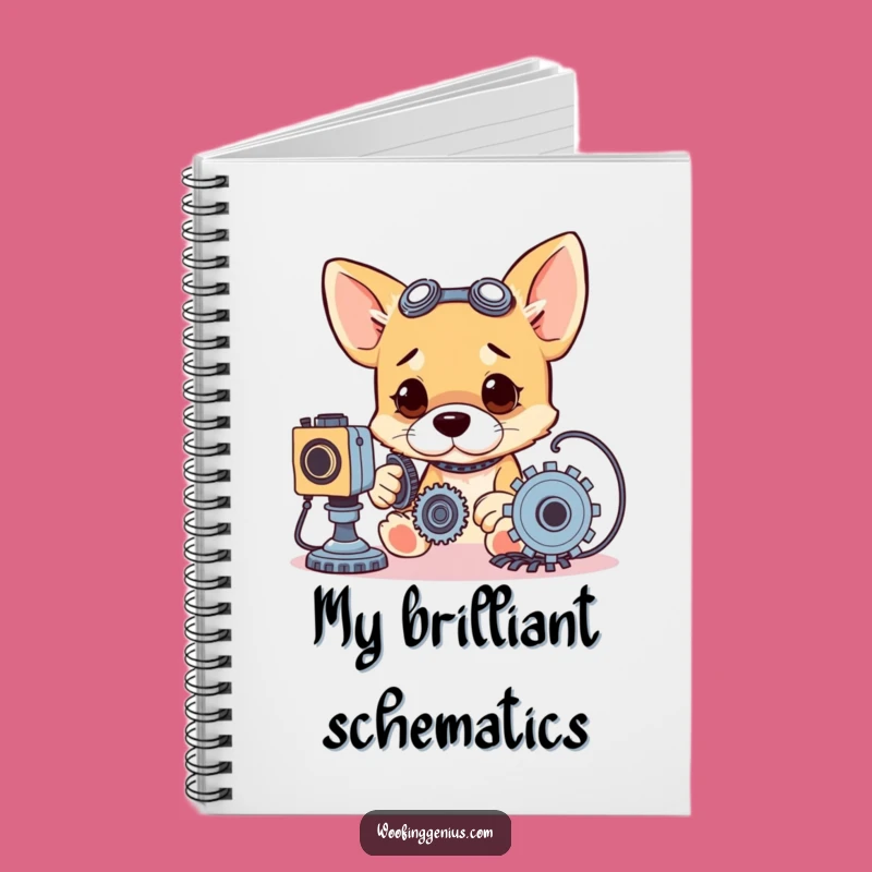 Funny Dog Inventor Notebook - Jot Down Brilliant Ideas, Perfect Funny Gift for Thinkers