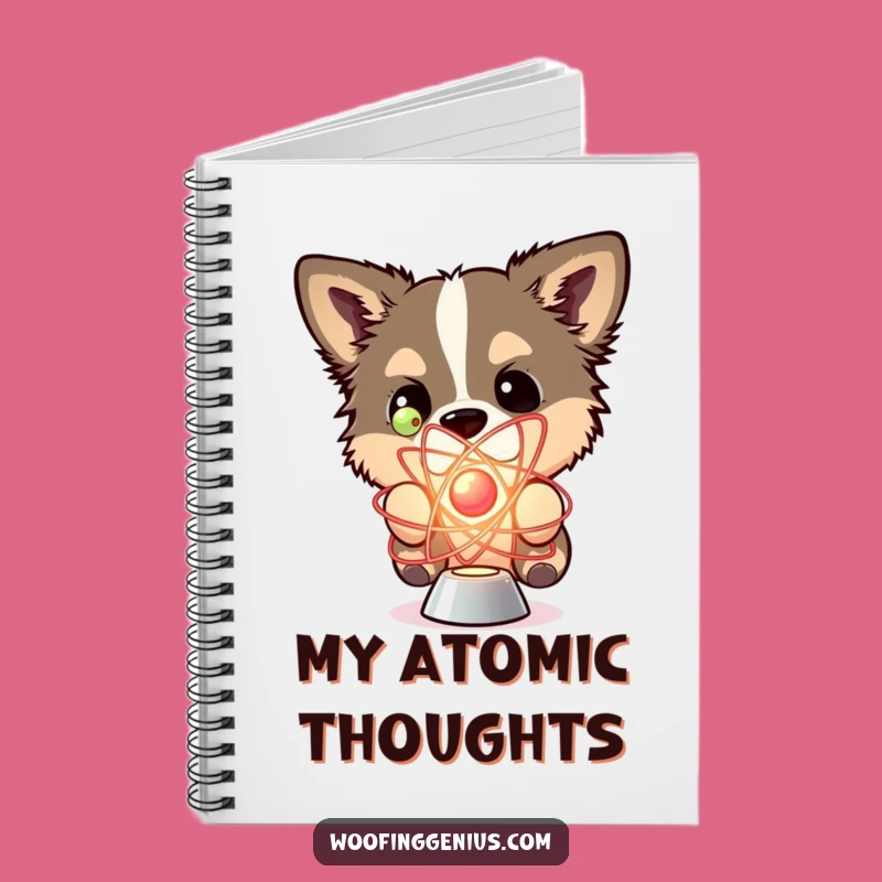 Funny Dog Notebook: Atom Explorer Journal, Jot Down Scientific Ideas