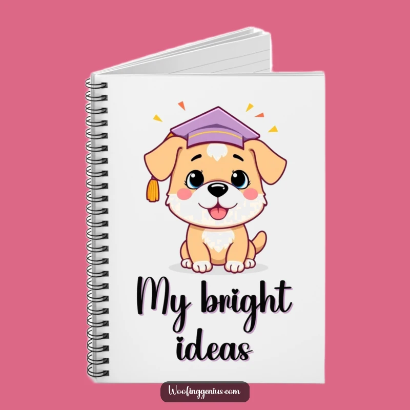 Funny Graduation Dog Idea Notebook: Smart Pup Journal Gift