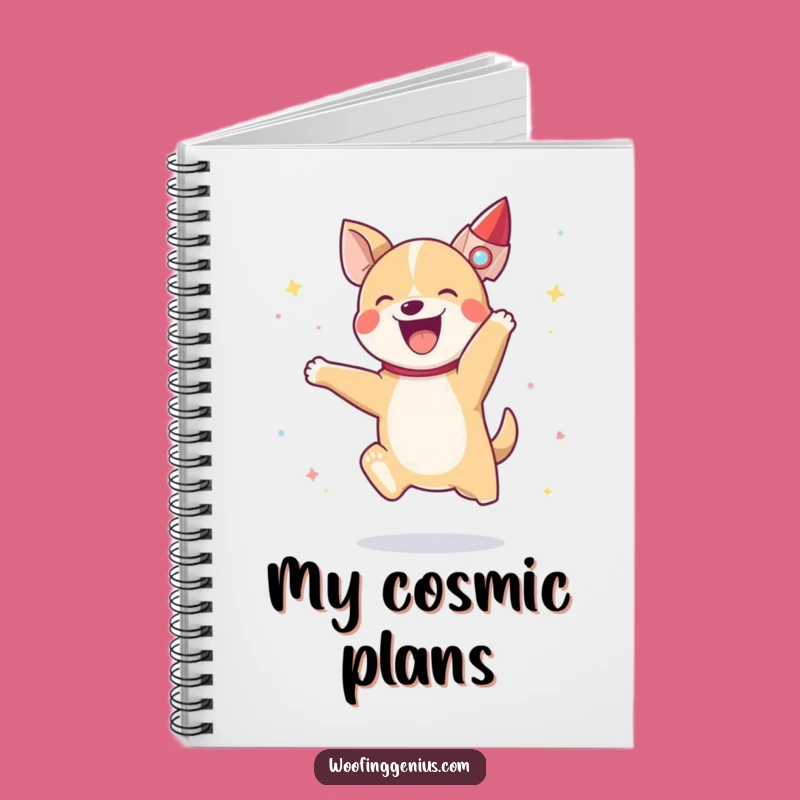 Funny Joyful Dog Rocket Notebook, Blast Off With Your Ideas Using This Hilarious Journal