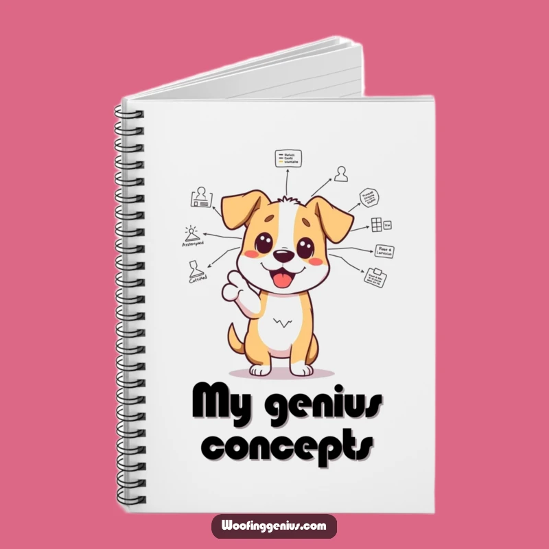 Funny Genius Dog Notebook: Capture Your Brilliant Ideas with this Smart Journal