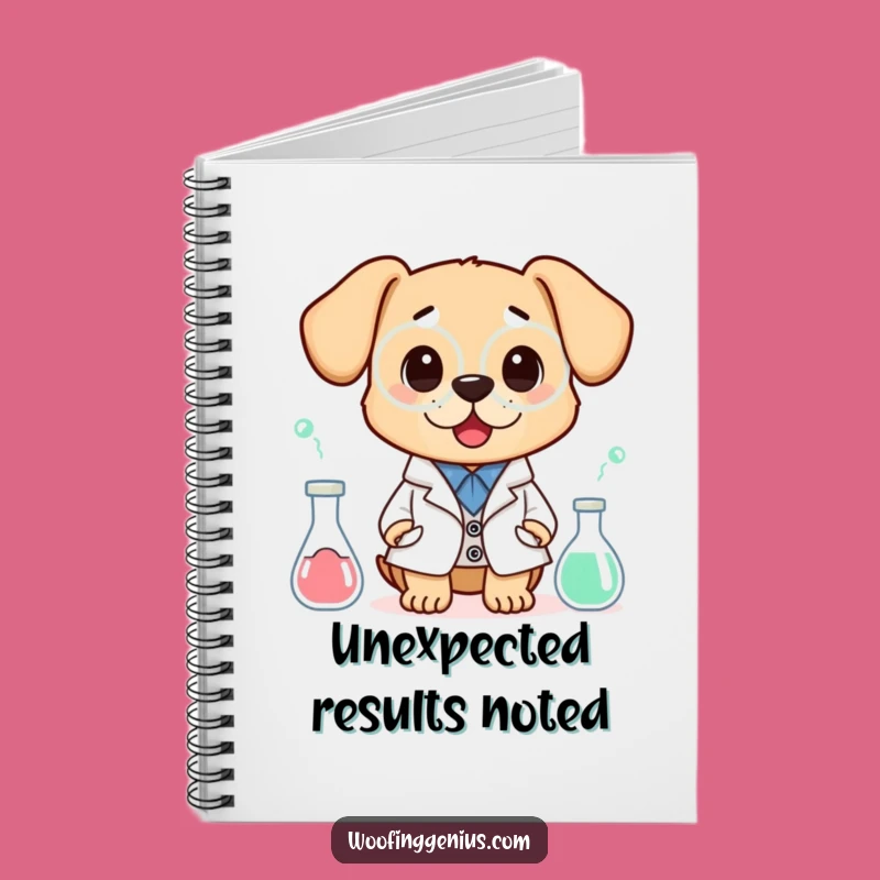 Funny Scientist Dog Notebook - Record Your Surprises Hilariously
