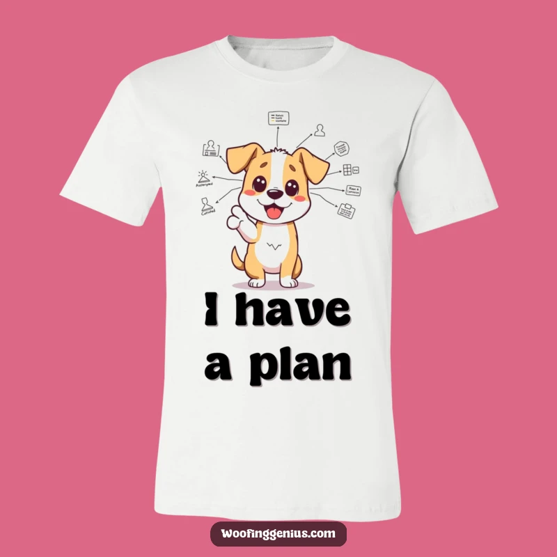Funny Genius Dog T-Shirt: Show Off Smart Ideas with this Hilarious Diagram Tee