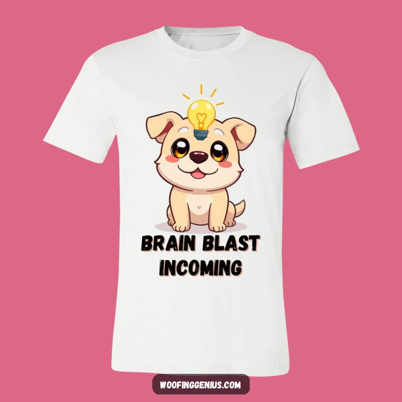 Wear your genius with this t-shirt featuring a dog with a lightbulb moment. Comfortable, stylish, and perfect for the inspired thinker.