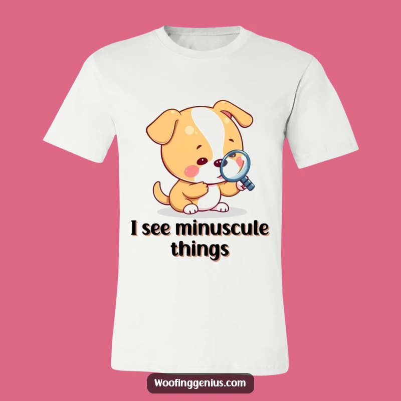Funny Investigator Dog T-Shirt - Tiny Detail Hunter Tee Gift!