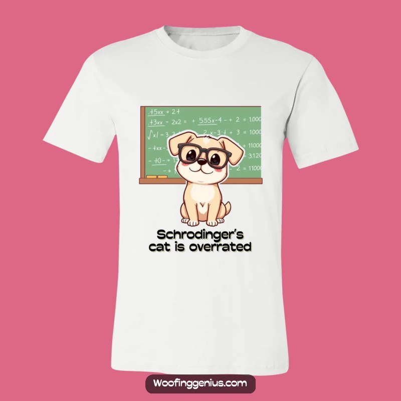 Funny Genius Dog T-Shirt: Smart Canine Scholar's Hilarious Equation Tee Gift