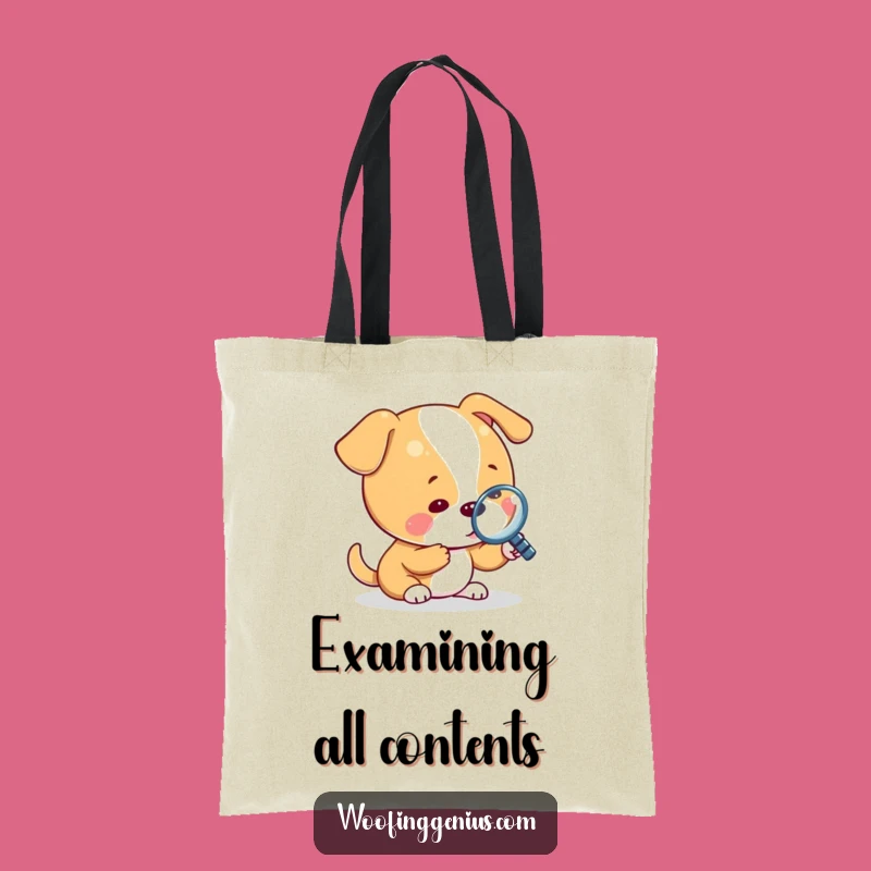 Funny Detective Dog Tote Bag - Carry Your Clues Gift!