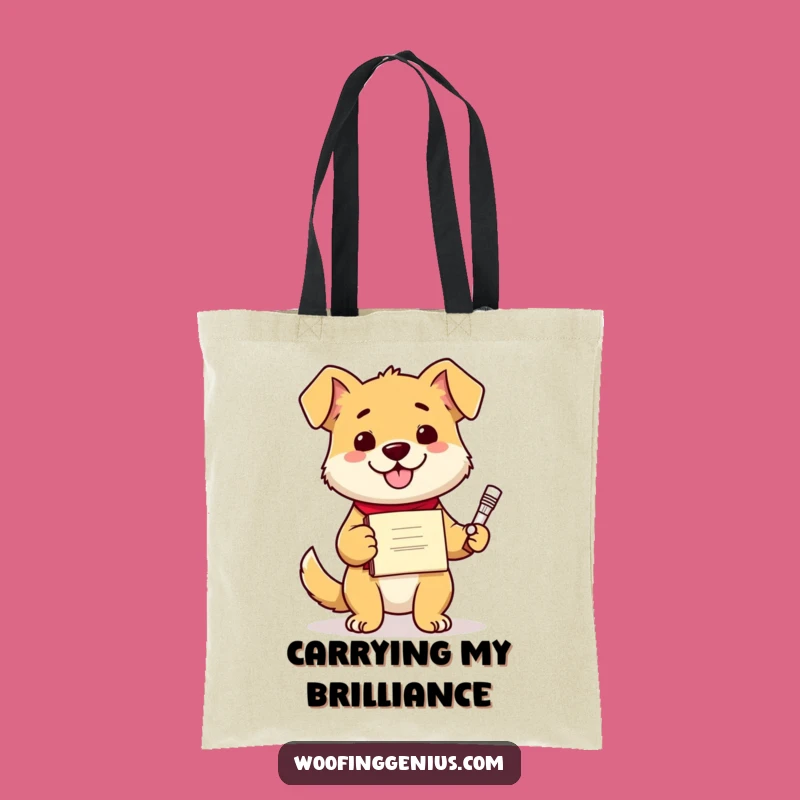 Funny Dog Inventor Tote Bag, Carry Your Ideas With This Hilarious Canine Diploma Bag