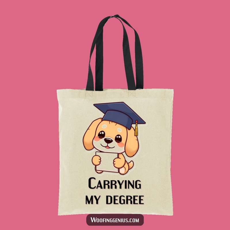 Funny Graduation Dog Tote Bag: Carry Your Success Hilarious Dog Bag